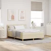 Boxspring ágy matraccal Krém 160 x 200 cm szövet