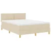 Boxspring ágy matraccal Krém 160 x 200 cm szövet
