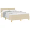 Boxspring ágy matraccal Krém 160 x 200 cm szövet