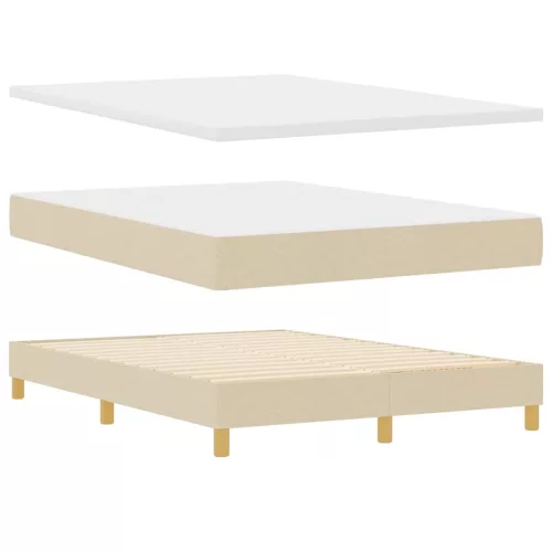 Boxspring ágy matraccal Krém 160 x 200 cm szövet