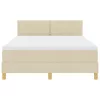 Boxspring ágy matraccal Krém 160 x 200 cm szövet