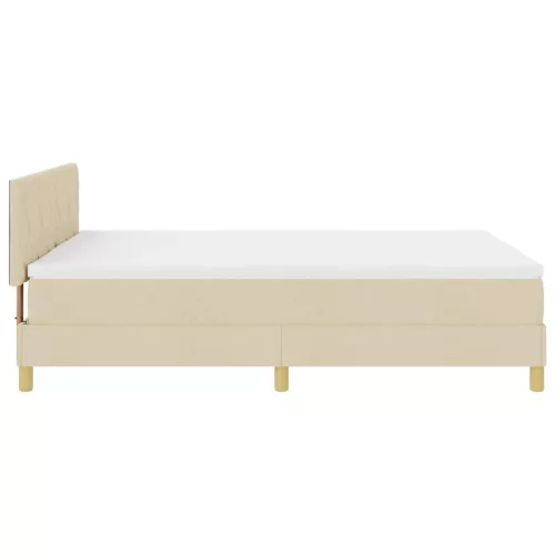 Boxspring ágy matraccal Krém 160 x 200 cm szövet