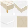 Boxspring ágy matraccal Krém 160 x 200 cm szövet