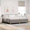 Boxspring ágy matraccal Tópszínű 200 x 200 cm szövet
