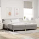 Boxspring ágy matraccal Tópszínű 200 x 200 cm szövet