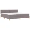 Boxspring ágy matraccal Tópszínű 200 x 200 cm szövet
