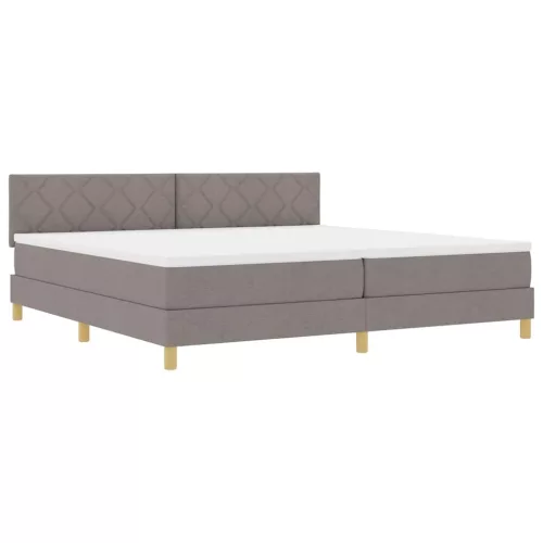 Boxspring ágy matraccal Tópszínű 200 x 200 cm szövet