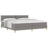 Boxspring ágy matraccal Tópszínű 200 x 200 cm szövet