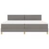 Boxspring ágy matraccal Tópszínű 200 x 200 cm szövet