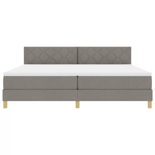 Boxspring ágy matraccal Tópszínű 200 x 200 cm szövet
