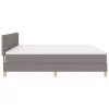 Boxspring ágy matraccal Tópszínű 200 x 200 cm szövet
