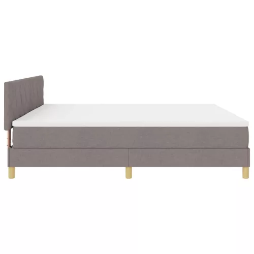Boxspring ágy matraccal Tópszínű 200 x 200 cm szövet