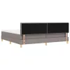 Boxspring ágy matraccal Tópszínű 200 x 200 cm szövet