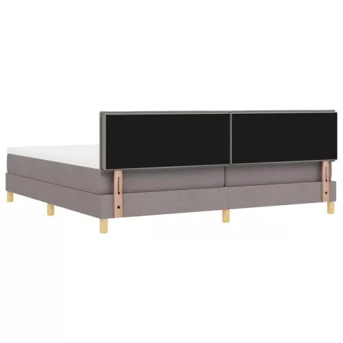 Boxspring ágy matraccal Tópszínű 200 x 200 cm szövet