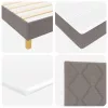 Boxspring ágy matraccal Tópszínű 200 x 200 cm szövet