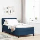 Boxspring ágy matraccal Kék 80 x 200 cm szövet