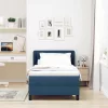 Boxspring ágy matraccal Kék 80 x 200 cm szövet