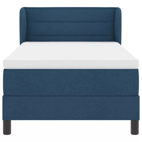 Boxspring ágy matraccal Kék 80 x 200 cm szövet