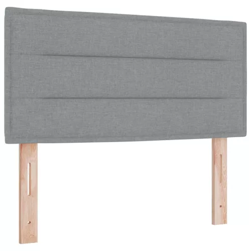 Boxspring ágy matraccal Világosszürke 90 x 200 cm szövet