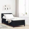 Boxspring ágy matraccal Fekete 100 x 200 cm szövet