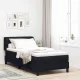 Boxspring ágy matraccal Fekete 100 x 200 cm szövet