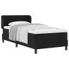 Boxspring ágy matraccal Fekete 100 x 200 cm szövet