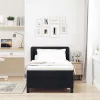 Boxspring ágy matraccal Fekete 100 x 200 cm szövet