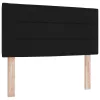 Boxspring ágy matraccal Fekete 100 x 200 cm szövet