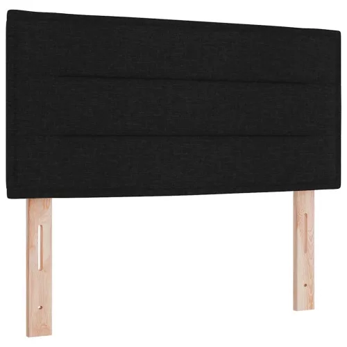 Boxspring ágy matraccal Fekete 100 x 200 cm szövet