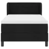 Boxspring ágy matraccal Fekete 100 x 200 cm szövet