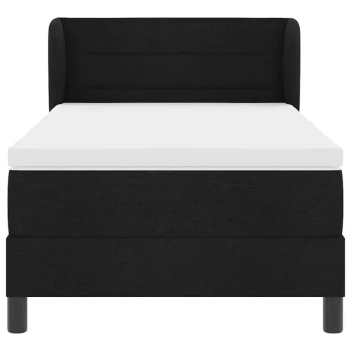 Boxspring ágy matraccal Fekete 100 x 200 cm szövet