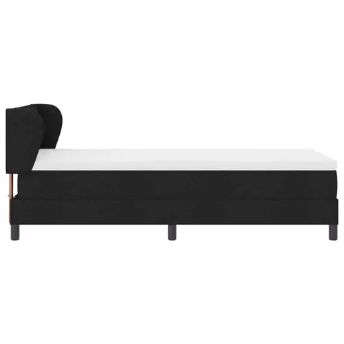 Boxspring ágy matraccal Fekete 100 x 200 cm szövet