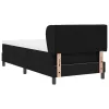 Boxspring ágy matraccal Fekete 100 x 200 cm szövet
