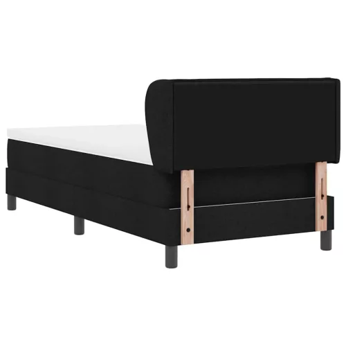 Boxspring ágy matraccal Fekete 100 x 200 cm szövet