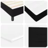 Boxspring ágy matraccal Fekete 100 x 200 cm szövet