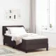 Boxspring ágy matraccal sötétbarna 90 x 190 cm szövet