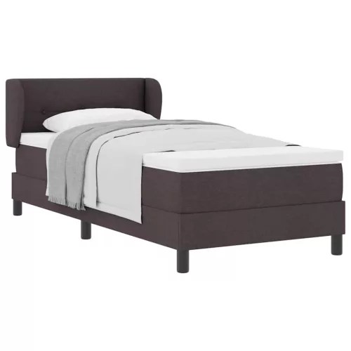 Boxspring ágy matraccal sötétbarna 90 x 190 cm szövet
