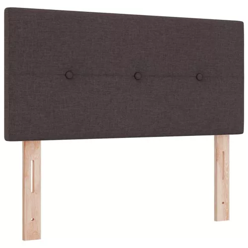 Boxspring ágy matraccal sötétbarna 90 x 190 cm szövet