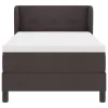 Boxspring ágy matraccal sötétbarna 90 x 190 cm szövet