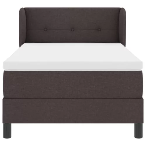 Boxspring ágy matraccal sötétbarna 90 x 190 cm szövet