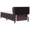 Boxspring ágy matraccal sötétbarna 90 x 190 cm szövet