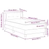 Boxspring ágy matraccal sötétbarna 90 x 190 cm szövet