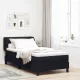 Boxspring ágy matraccal Fekete 90 x 190 cm szövet