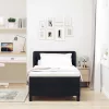 Boxspring ágy matraccal Fekete 90 x 190 cm szövet