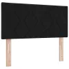 Boxspring ágy matraccal Fekete 90 x 190 cm szövet