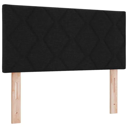 Boxspring ágy matraccal Fekete 90 x 190 cm szövet