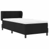 Boxspring ágy matraccal Fekete 90 x 190 cm szövet