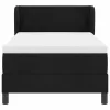 Boxspring ágy matraccal Fekete 90 x 190 cm szövet
