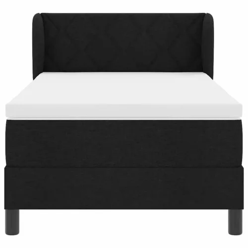 Boxspring ágy matraccal Fekete 90 x 190 cm szövet