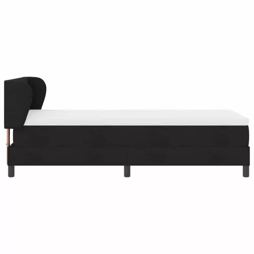Boxspring ágy matraccal Fekete 90 x 190 cm szövet